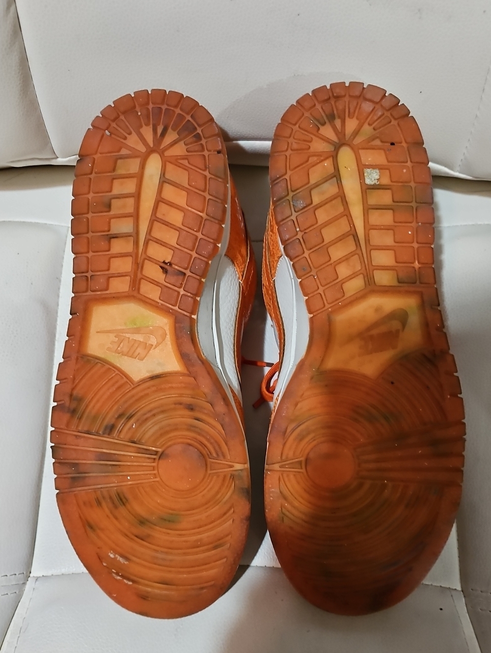 Nike Dunk Low-Top Sneakers — Orange/White - Picture 5 of 7